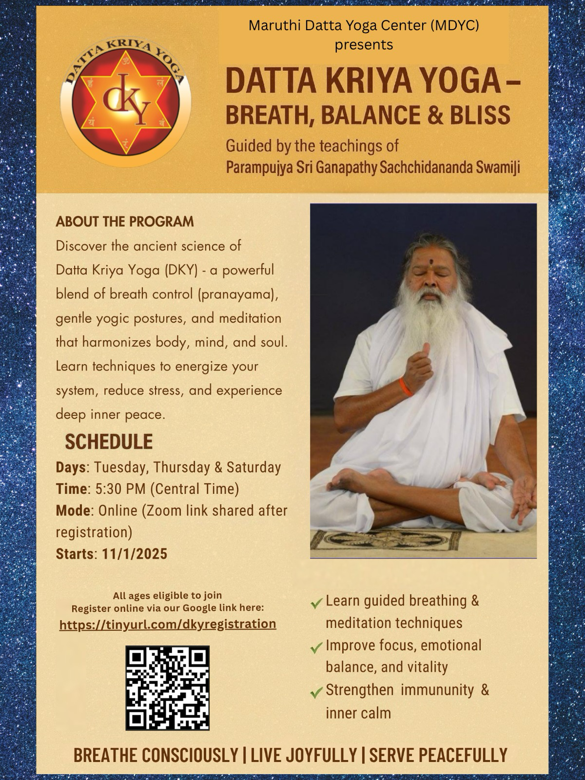 Datta Kriya Yoga flyer